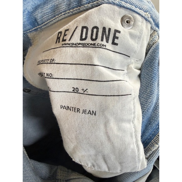 RE/DONE Painter Jean Women 24 Light Wash Excellent Wide Leg Carpenter Utility - Picture 8 of 12